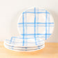 Pier 1 Country Blue Plaid Set of 4 Salad Plates