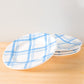 Pier 1 Country Blue Plaid Set of 4 Dinner Plates